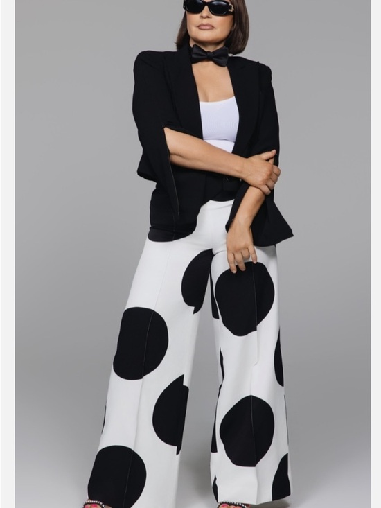 Zara Pants - Zara Polka Dot Wide Leg Trousers